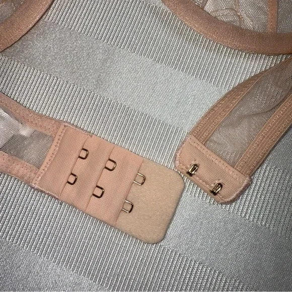 Zara Lingerie Wired Lace Bra Peach Sz Small NWT - Picture 3 of 6